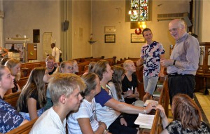 Visiting Scandinavians at St. Paul's (seated in pews)